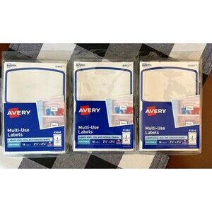 Avery 41444 Multi-Use Removable Labels 2 1/2 x 3 3/4" Lot Of 3 Packs (30 Total)